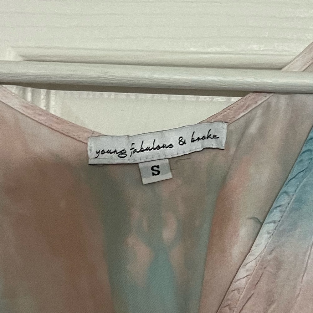 Young Fabulous & Broke Tie-Dye Top in Blue, Pink, and Brown - Picture 5 of 5